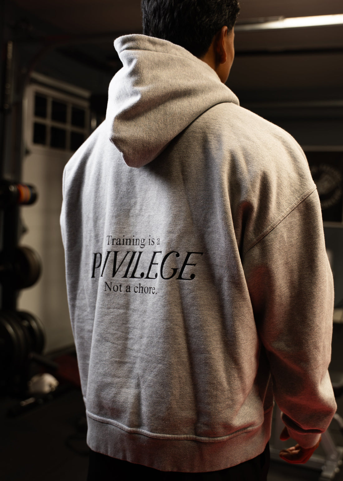 Training Crew - Grey Oversized Hoodie